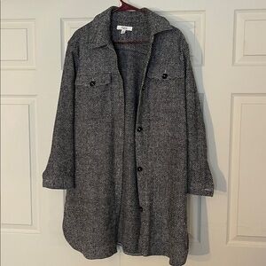 Gray Button-Up Coat